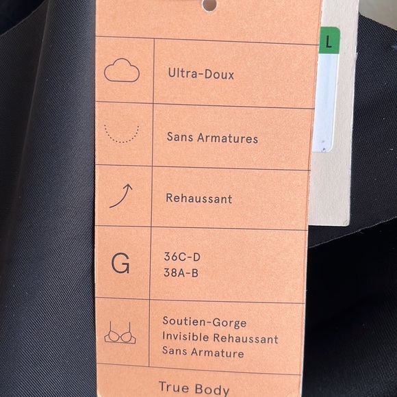 Push-Up Wirefree T-shirt True Bra, size Large - Picture 5 of 9